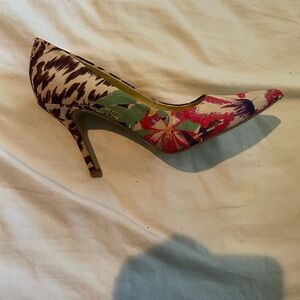 Nine West Multicolor Floral and Animal Print Heels